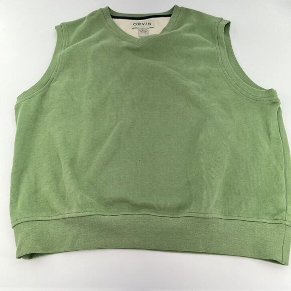 Orvis Men's Pullover Sweater Vest - Green Size Large - Picture 1 of 3